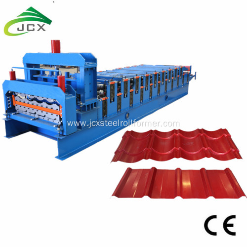 double deck steel roofing tile roller machine